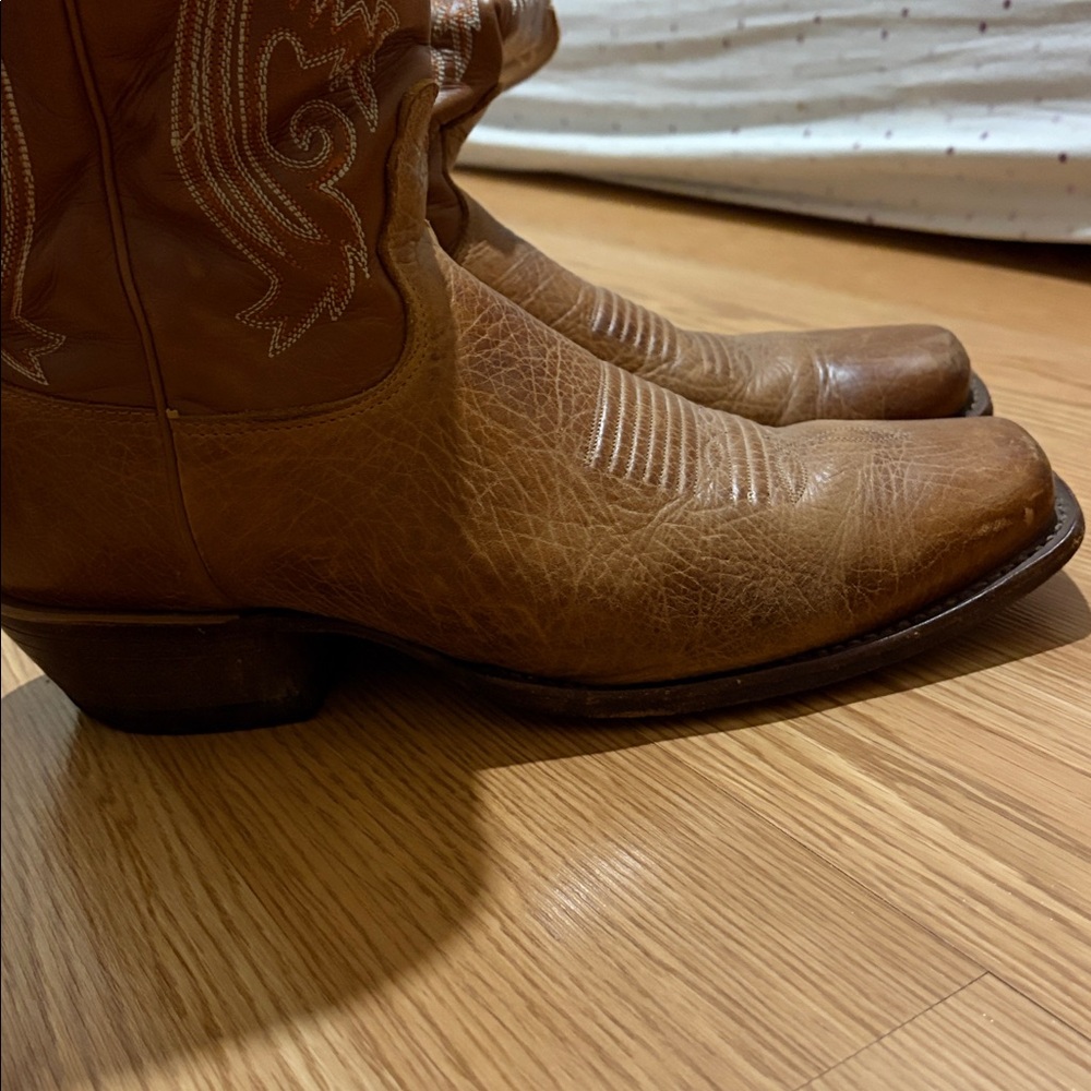 Nocona Boots Brown Leather Cowboy Boots - Picture 13 of 13